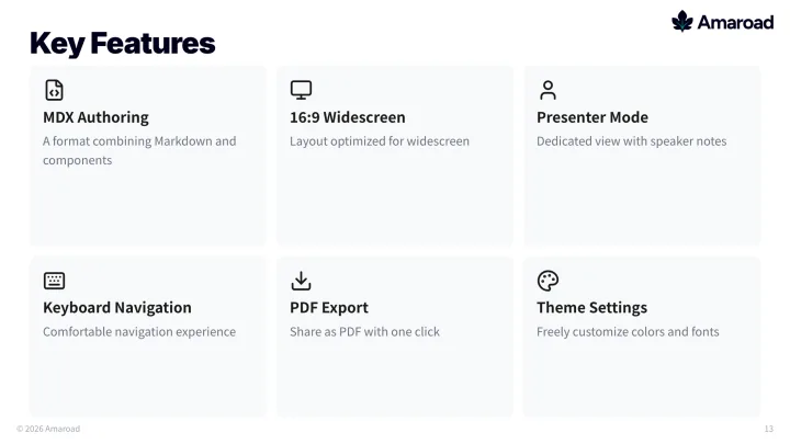 Features slide
