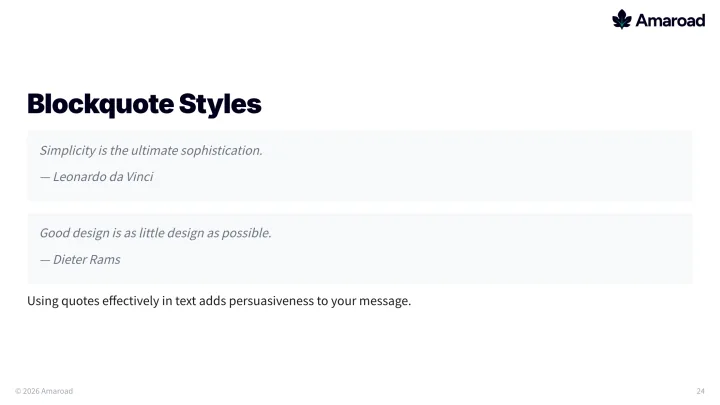Blockquote slide