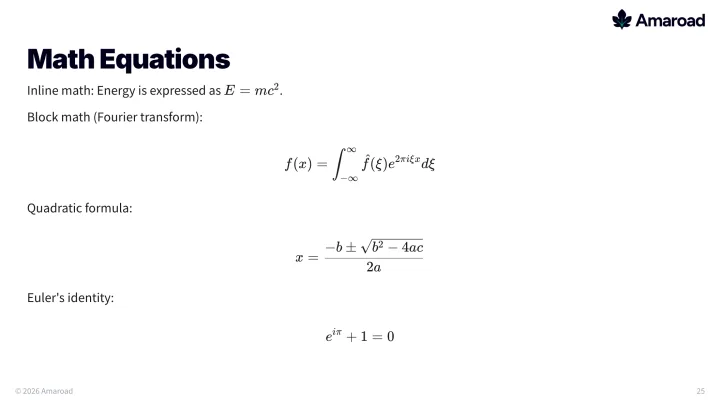 Math slide
