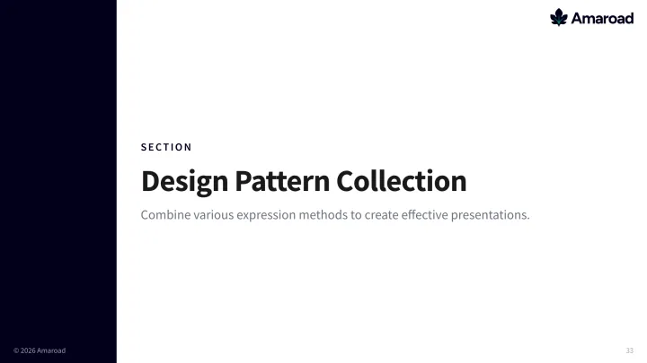 Section typography slide