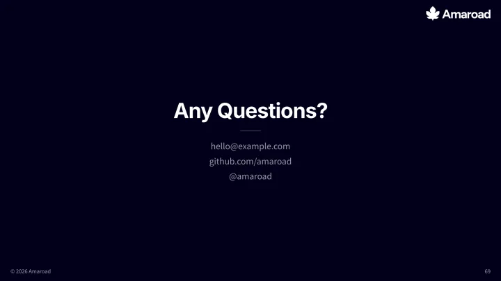 Q&A contact slide