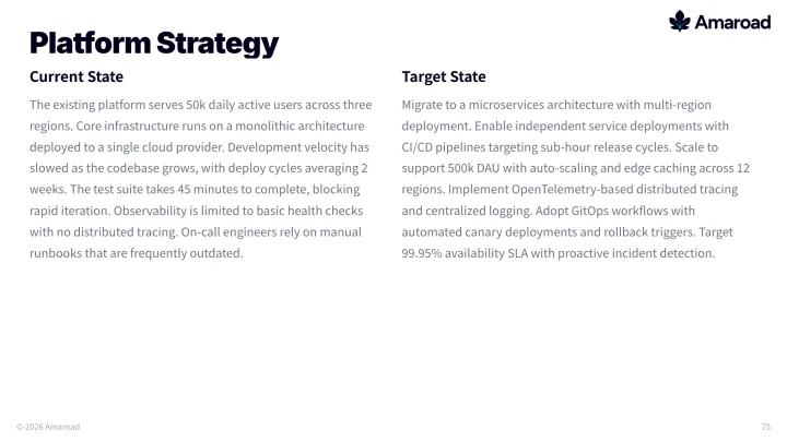 Two column text slide
