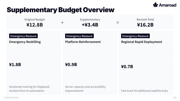 Government supplementary budget slide